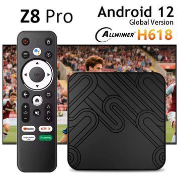 Z8 Pro (4/32GB, H618, Wi-Fi 2.4/5GHz, голосовий пульт) &mdash; Android TV смарт-приставка, головне фото