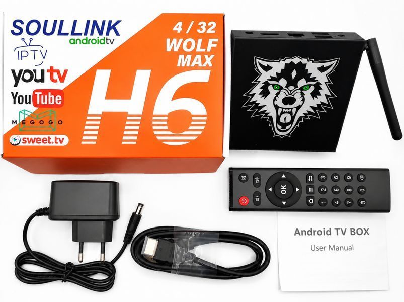 Soullink H6 (4/32GB, Allwinner H618, Wi-Fi 6, Android 12) &mdash; Android TV смарт-приставка, головне фото