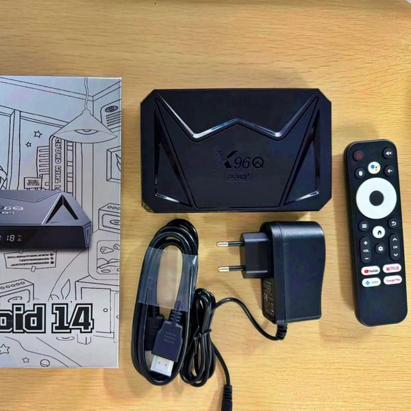 X96Q Pro+ Plus (4/32GB, Allwinner H728, Android 14, Wi‑Fi 6) &mdash; Android TV смарт-приставка, головне фото