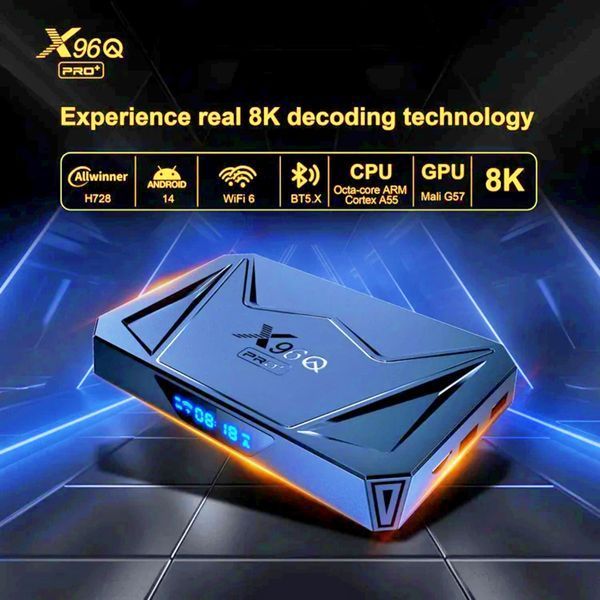 X96Q Pro+ Plus (4/32GB, Allwinner H728, Android 14, Wi‑Fi 6) &mdash; Android TV смарт-приставка, головне фото