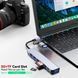 USB-хаб 8 в 1 (4&times;USB, Type-C, SD/TF, AUX, вбудована звукова карта), фото 3 ()