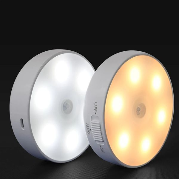 Бездротовий LED нічник / настінний світильник з датчиком руху (акумуляторний, різні режими), головне фото