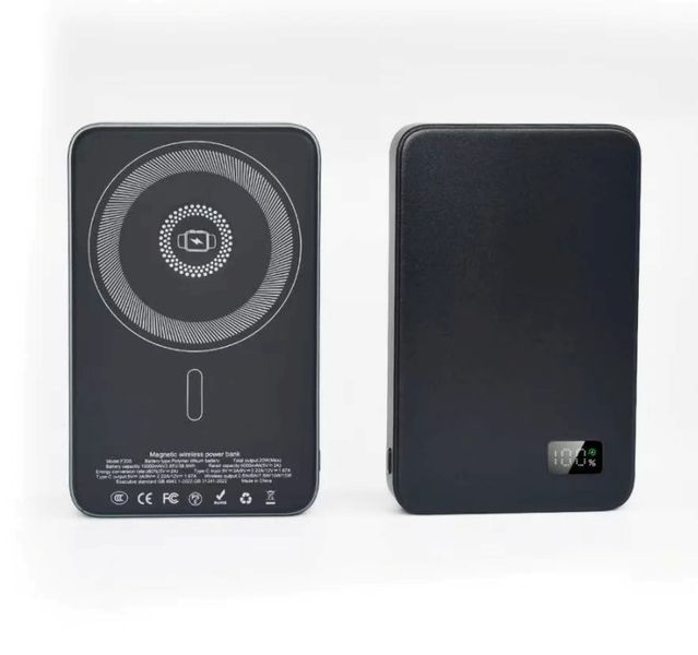 Powerbank 10000 mAh MagSafe F20 &mdash; магнітний повербанк 20W з бездротовою зарядкою, Slim 14 мм, головне фото