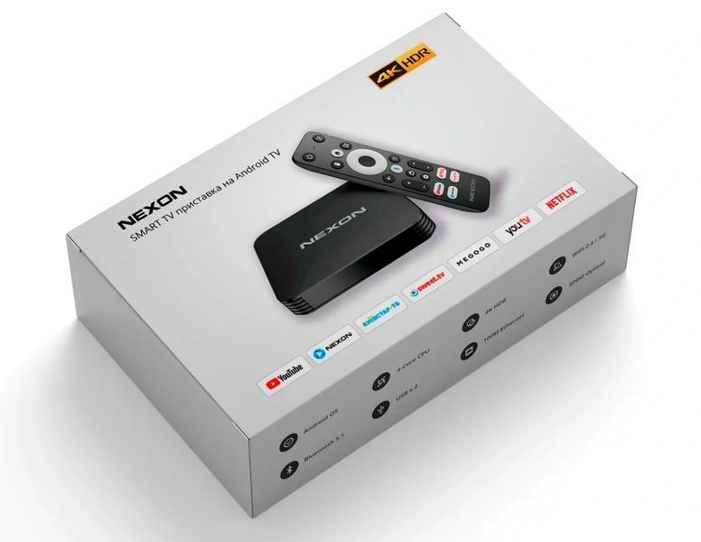 NEXON X8 (4/32GB, Allwinner H618, Android TV 12, Wi-Fi 6) &mdash; Android TV смарт-приставка, головне фото