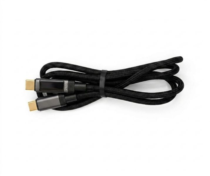 Alerion USB-C &mdash; USB-C кабель 240W з LED-дисплеєм 1м (PD 3.1, 5A), головне фото