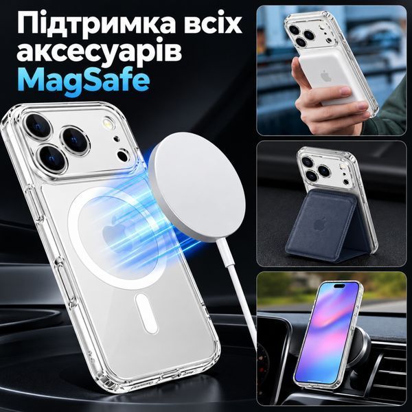 Прозорий магнитний чохол Clear Case MagSafe для iPhone 11, головне фото