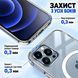 Прозорий магнитний чохол Clear Case MagSafe для iPhone 11, фото 4 ()