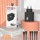 Alerion GaN зарядний пристрій 150W PD 2xUSB Type-C + USB-A з кабелем Type-C, фото 2 ()